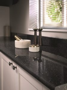 Omega Black Quartz Work Surface